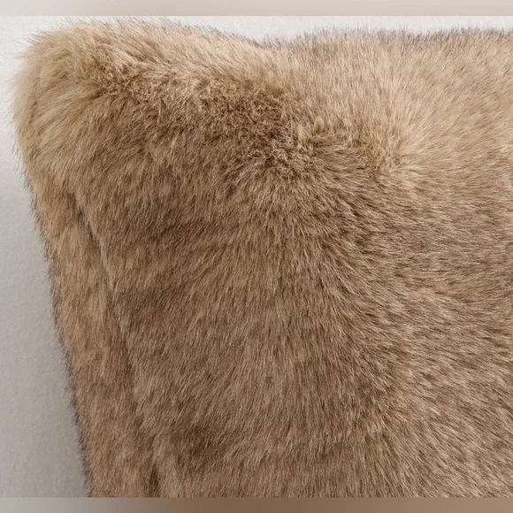 Pottery Barn mink faux fur body pillow cover - Picture 2 of 6